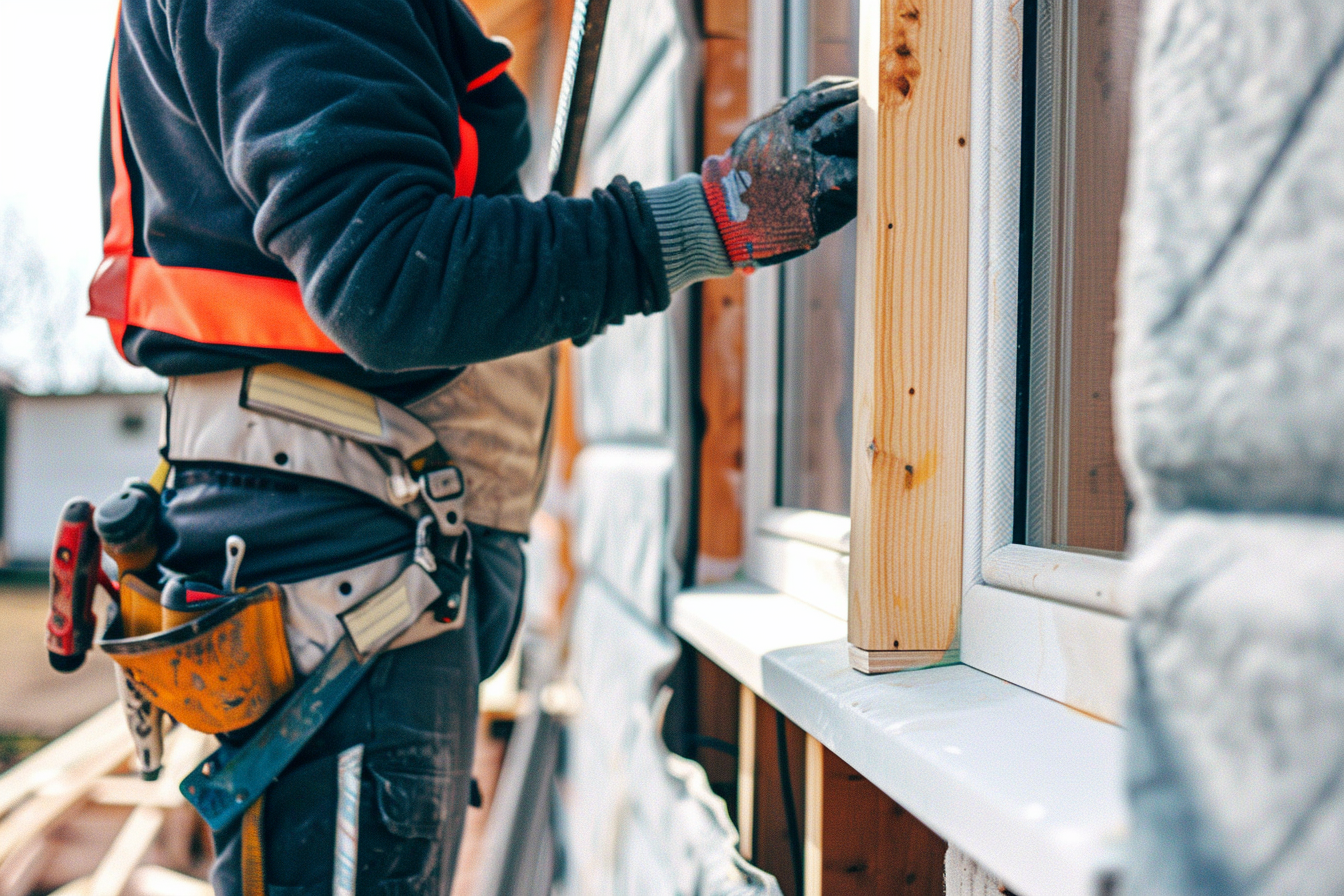 alexandredelandre_a_professional_French_worker_installing_exter_f96b9dce-446a-48a3-94d9-9a4ca91ba198